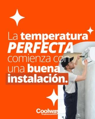 Técnico instalando un equipo split